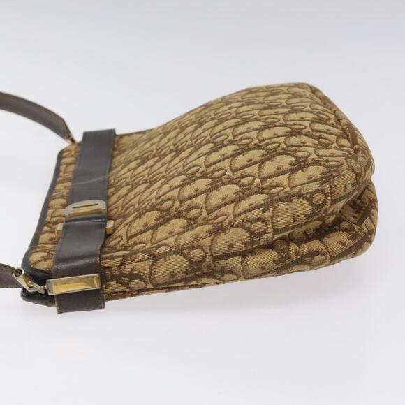 DIOR Trotter Canvas Shoulder Bag Brown Gold - Picture 5 of 12